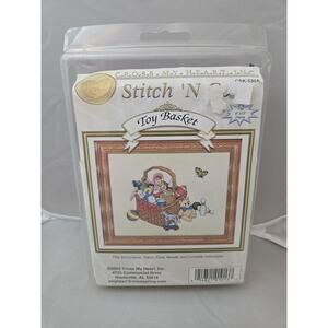 Toy Basket Cross Stitch Kit Stitch 'N Go by Cross My Heart 2002 NEW